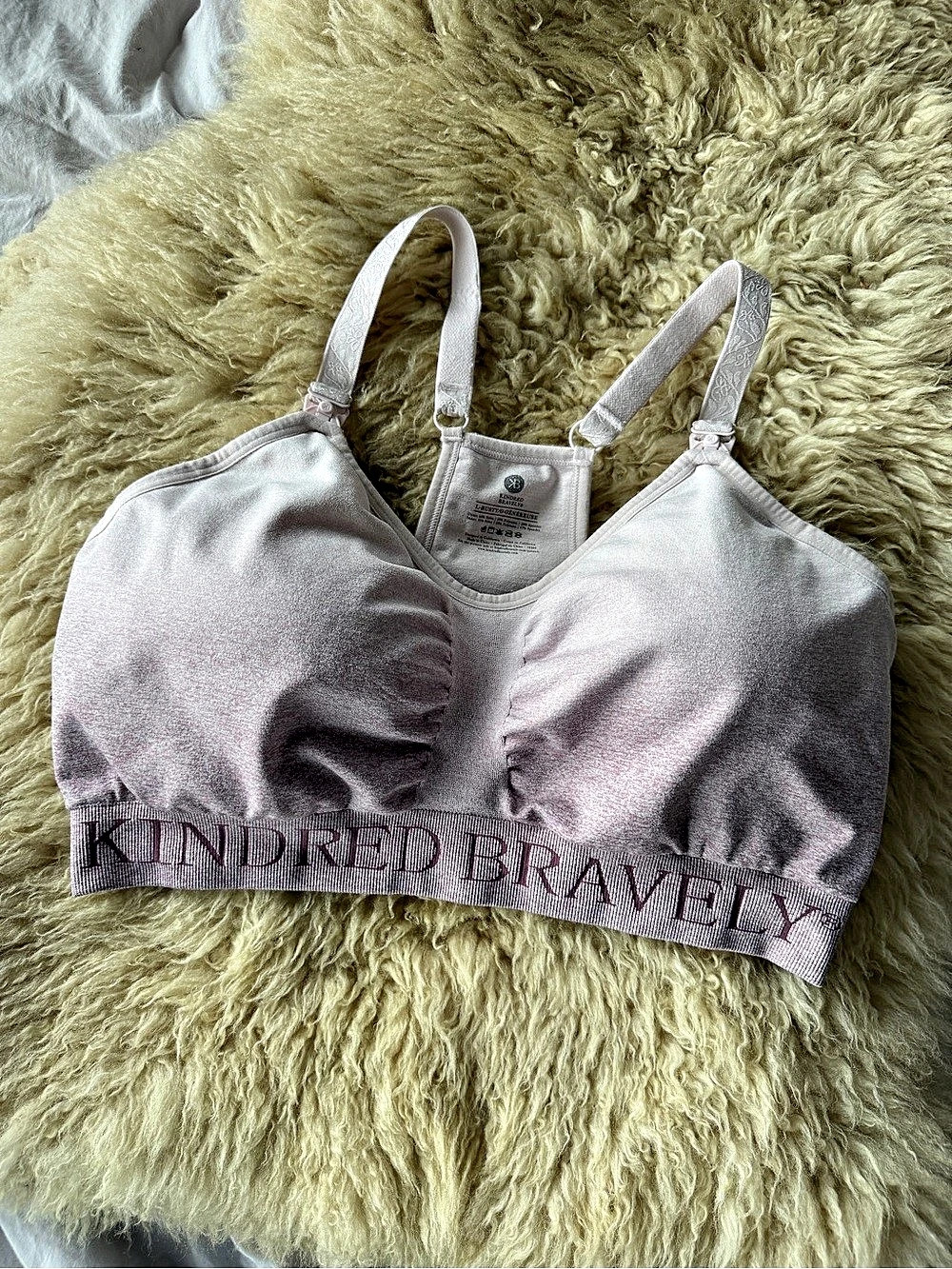 Kindred Bravely Sublime Hands-Free Pumping & Nursing Bra Purple Large Busty